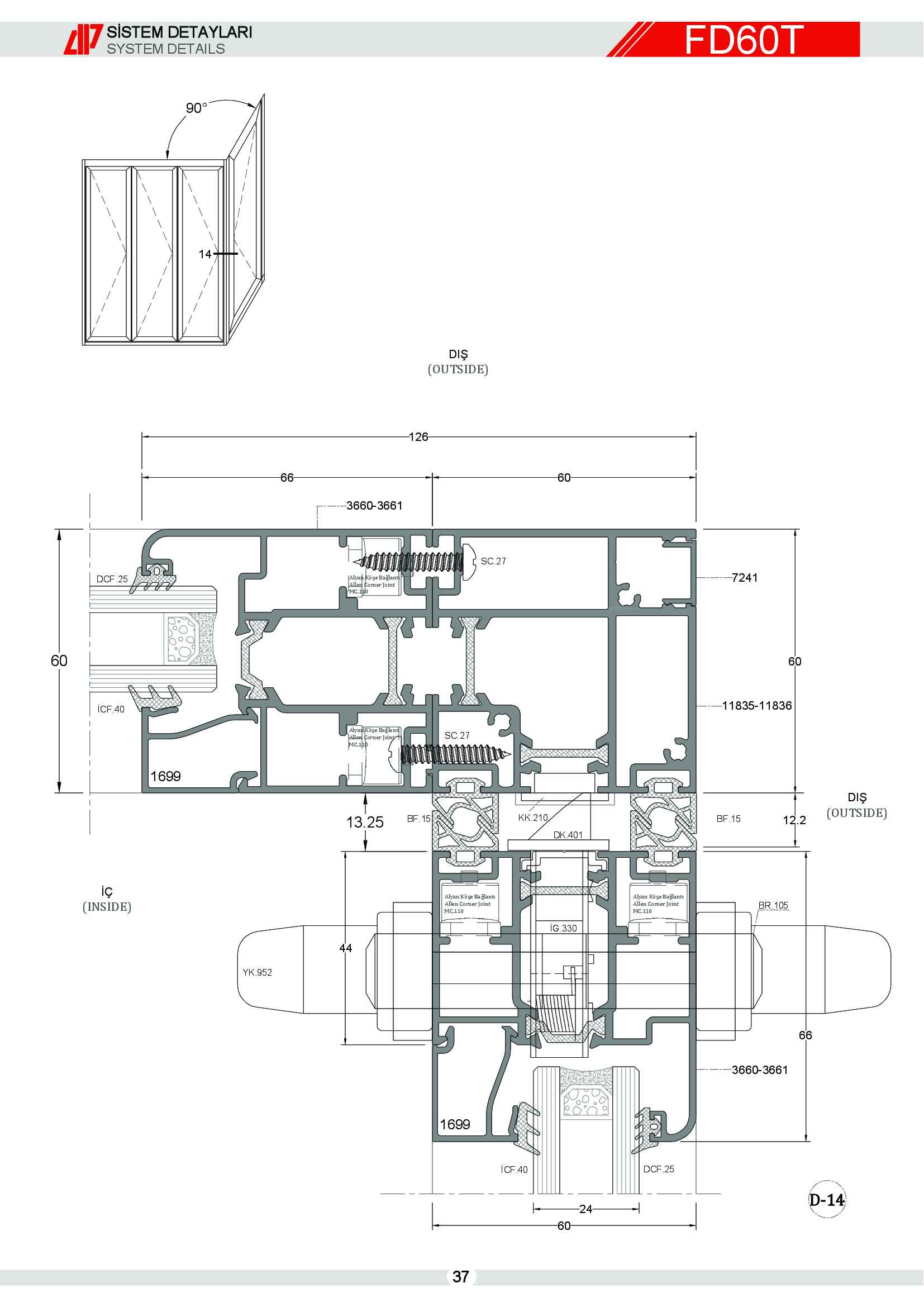 Aluminyum Katlanır Kapı 40